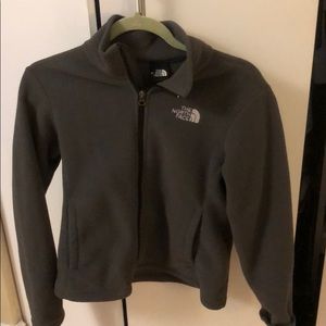 Gently worn light north face fleece jacket